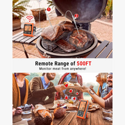 LABART TP826 Wireless Dual Meat Probe Cooking Thermometer with HI/Low Alert, IPX4 Food Grill Thermometer